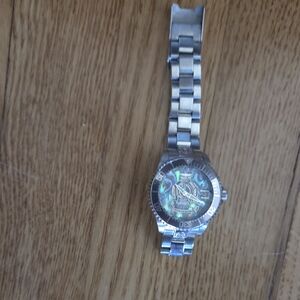 Invicta Silver Watch with Iridescent Dial
